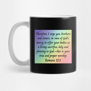 Bible Verse Romans 12:1 Mug